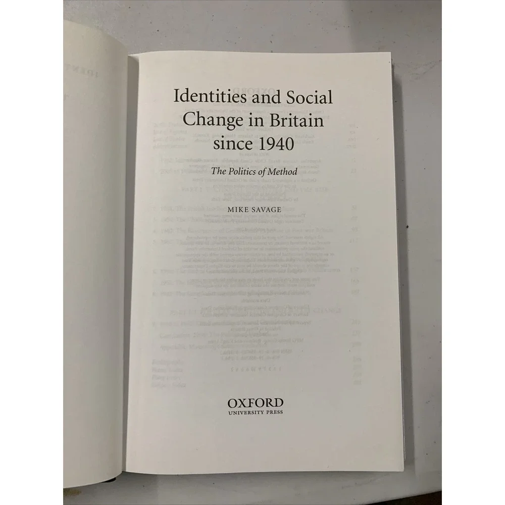 Mike Savage Identities and Social Change in Britain Since 1940 Postwar Society